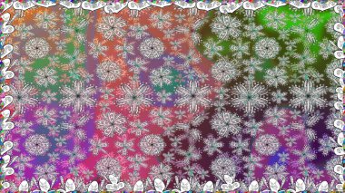 Çiçeksiz desen. Raster çiçek izi. Raster Yumuşak kumaş deseni. Klasik taslak çizimi.