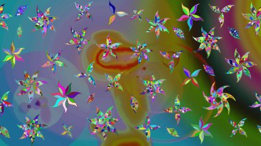 El çizimi çiçek çizimi deseni (fayans). Tekstil için suluboya eskiz deseni. Şirin çiçekli, desenli, mavi renkli çizim deseni.