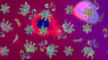 Çiçekli karalama şeklinde Raster çiçek deseni. Mor renkli çiçekler. Nazikçe, güzel çiçek arkaplanı..