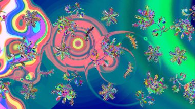 Raster kış kar taneleri renkli arka plan üzerinde. Raster resim. Kar tanesi simgesi, izole. Raster kar tanesi simgesi. Düz tasarım.