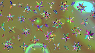 Vadinin çiçekleri tarafsız renklerde. Çiçeksel çizim kalıbının çizimi.