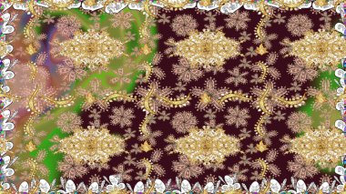 Stilize Çiçekler. Tekstil için Lacy Fashion Print. Lace Snowflakes 'in etnik kökü. Folk Style. Mandalas 'ın dekoratif dokusu. Kumaş veya Duvar Kağıdı Tasarımı. Raster illüstrasyonu.