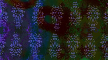 Patlayan çiçekler soyut olarak yerleştirilmiş. Raster deseni. Gri renklerde bahar çiçekleri. Raster illüstrasyonu.