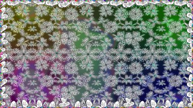 Raster illüstrasyonu. Çiçek ve yapraklı karalama şeklinde Raster çiçek deseni. Nazikçe, rengarenk bahar çiçekleri.