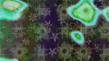 Parlak renkli çiçekleri ve gri renkli yaprakları olan kusursuz çiçek desenleri. Moda baskıları için zarif bir şablon. Modern çiçek arkaplanı. Halk stili.