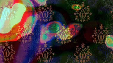 Tomurcukları çiçek olan sevimli bir çiçek deseni. Eskiz geçmişi. Raster illüstrasyonu. Kumaş, tekstil, duvar kağıdı baskısı için. Eski usul. Raster..