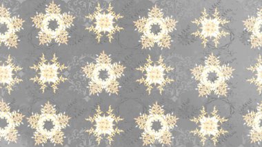 Kar taneli gri renkler. Raster illüstrasyonu. Renkli arka planda izole tatlı kar taneleri.