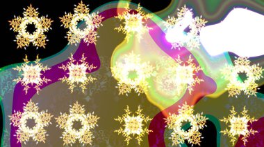 Kahverengi beyaz kar taneleri ve kahverengi beyaz renkli Noel kartı. Kış kartı Mutlu Noeller, Yeni Yıl ve Mutlu Tatil Raster çizimleri. Kar taneleri arkaplanı.