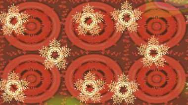 Düz Çiçek Elementleri Tasarımı. Güzel kumaş deseni. Asya tekstil tarzında. Kusursuz çiçek deseni. Raster illüstrasyonu. Renkli Bahar Teması Kusursuz Arkaplan.