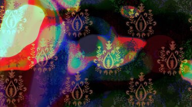 Küçük bir çiçekte eskiz deseni. Hoş bir çiçek geçmişi var. Güzel kumaş deseni. Raster illüstrasyonu.