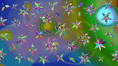 Küçük çiçekte güzel bir çiçek deseni var. Raster deseni. Çiçekli çiçek deseni, suluboya..