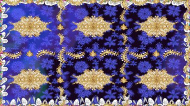 Mor renkler ve parlak çiçekler üzerine soyut çizim deseni. Çiçeksel elementlerle süslenmiş zarif raster dokusu. Küçük çiçekte şirin bir çiçek deseni var..