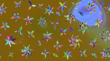 Raster illüstrasyonu. Çiçek. Kahverengi renklerde. Taslak dekoratif arka plan, çiçek mandala.