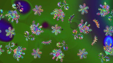 Çiçek ve yapraklı çiçek deseni. Raster illüstrasyonu. Küçük çiçekli şirin desen.