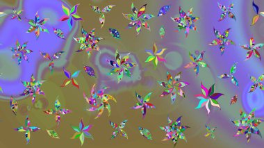 Suluboya stilinde tarafsız renklerde çiçekler. Raster illüstrasyonunda çiçek deseni çizimi.