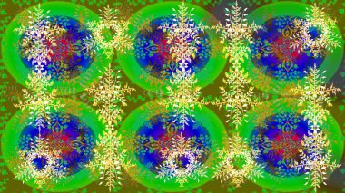 Raster resim. Kar tanesi doodle çizilmiş grafik. Noel kış tasarım için renkli kar taneleri.