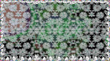 Tropik, dikişsiz çiçek deseni. Gri renkli çiçekler. Raster illüstrasyonu.