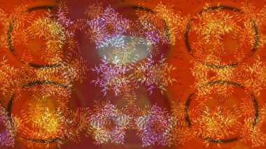 Renkli arka planda güzel kar taneleri. Raster kar taneleri deseni. Raster illüstrasyonu.