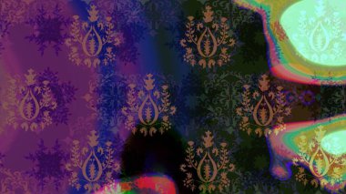 Tropik çiçekler. Tişörtsüz arka plan deseni. Mor renkte çiçekler.