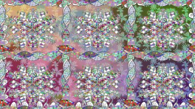 Çiçek kompozisyonu, el boyası, hassas şablon. Üst manzara, yumuşak nötr renk tarzı. Manzaralı çiçek deseni. Sevgililer günü ve tebrik kartı konsepti için şık bir davet.