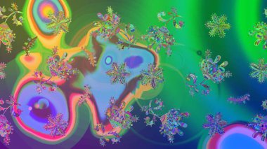 Kar taneleri deseni. Raster illüstrasyonu. Arkaplanda soyut kar taneleri olan düz tasarım. Kar taneleri arka planda. Kar tanesi süslemeli desen.