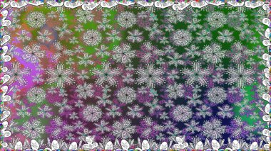 Güzel karalama çiçekleri olan kusursuz çiçek desenleri. Güzel kumaş deseni. Raster illüstrasyonu. Küçük çiçekte sevimli çiçek deseni var..