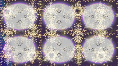 Renk arka plan üzerinde izole soyut kar taneleri ile düz tasarım. Kar tanesi renkli desen. Snowflakes desen. Raster resim. Raster kar taneleri arka plan.