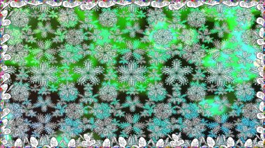 Renkli Bahar Temalı Kusursuz Arkaplan. Düz Çiçek Elementleri Tasarımı. Raster..