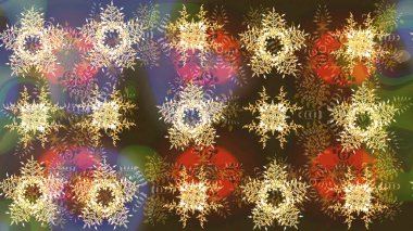 Güzel kar tanesi. Renkli arka planda izole tatlı kar taneleri. Yuvarlak raster kar tanesi. Raster illüstrasyonu. Soyut kış kahverengi, nötr ve gri süsler.