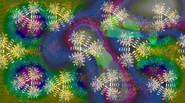 Kar tanesi ikonu, izole edilmiş. Düz dizayn. Renkli arka planda kar taneleri. Raster illüstrasyonu. Raster kar tanesi simgesi.