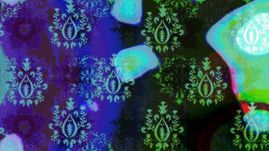 Sınır Kızılderili çiçekli paisley patten. Taslak süsleme izi. Etnik Mandala havlusu. Raster Henna tarzı. Tebrik kartı arkaplanı, boyama kitabı, arkaplan, tekstil için kullanılabilir.