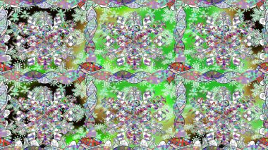 Tarafsız renklerde çiçekler. Kumaş desenli papatya çiçekleri ayrıntıları.