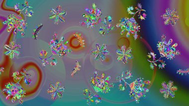 Tarafsız renklerde. Raster illüstrasyonu. Çiçekli güzel suluboya desen.