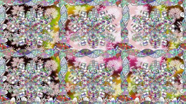 Küçük çiçekte hoş bir çiçek deseni var. Parlak çiçekli nötr renklerde soyut, pürüzsüz desen. Çiçek elementli zarif raster dokusu..