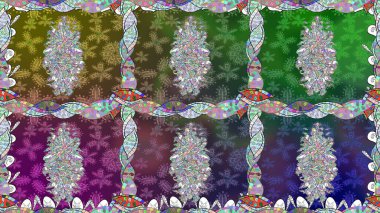 Çiçeksiz desenli arka plan. Renkli çiçekler. Tişört baskısı için çiçek boyama rasteriName.