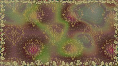 Parlak renkli çiçekleri ve kahverengi renkli yaprakları olan kusursuz çiçek desenleri. Moda baskıları için zarif bir şablon. Modern çiçek arkaplanı. Halk stili.