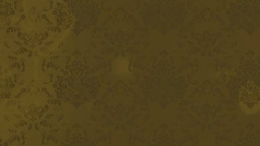 Kahverengi ve yeşil çiçekli eskiz deseni, suluboya çiçek deseni, sevimli çiçek, duvar kağıdı, kart veya kumaş için fayanslı. Raster - stok.