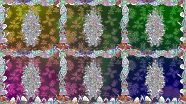 Çiçek deseni. Raster kusursuz. Güzel kumaş deseni. Renkli Bahar Temalı Kusursuz Arkaplan. Düz Çiçek Elementleri Tasarımı.