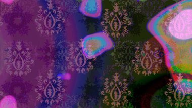 Renkli kar taneleri Raster çizimi. Mor ve gri kar tanelerinden izole edilmiş. Güzel kış süsleri..