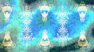 Raster illustration. Christmas festive background. Christmas snowflake of decoration on snow.