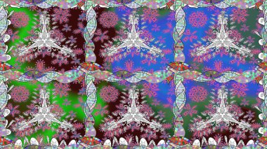 Raster suluboya çiçek deseni, narin çiçekler, mavi çiçekler, tebrik kartı şablonu. Raster Güzel kumaş deseni.