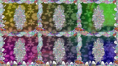 İşlemeli çiçekli, dikişsiz desen. Parmak izi, kumaş, duvar kâğıdı, tekstil için raster dokusu. Renkli grunge kolo çiçekleri ile soyut arkaplanı zenginleştir.