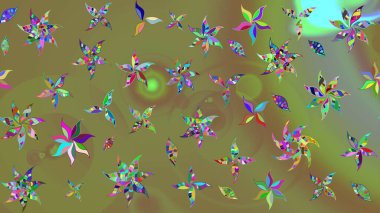 Raster illüstrasyonu. Güzel kumaş deseni. Bahar çiçekli güzel bir çiçek deseni..