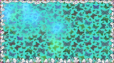 Kızlar, erkekler, elbiseler, duvar kağıtları için soyut, dikişsiz kelebek deseni. Tekstil ve kumaş için komik kelebek deseni. Moda tarzı. Kelebek, kanat, neon renkli yaratıcı raster arkaplan.