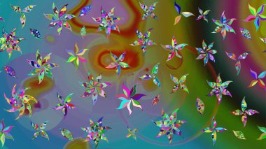 Raster şirin suluboya çiçek desenleri çiziyor. Kartlar, davetiyeler, tarih kartları ve daha fazlası için kullanılabilir. Büyük bir suluboya çiçek seti..