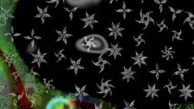 Basit bir kar tanesi. Siyah ve gri renkli şirin kar taneleri. Soyut duvar kâğıdı, ambalaj dekorasyonu. Kışın sembolü, mutlu noeller, mutlu yeni yıl kutlaması Raster illüstrasyonu..