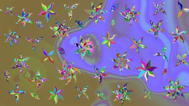 Çiçek kompozisyonu, el boyası, hassas şablon. Manzaralı çiçek deseni. Üst manzara, yumuşak menekşe rengi. Sevgililer günü ve tebrik kartı konsepti için şık bir davet.