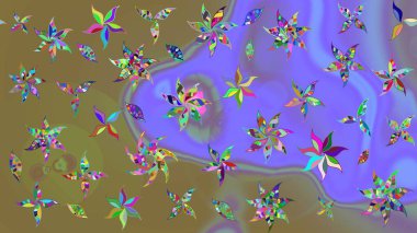 Çiçek kompozisyonu, el boyası, hassas şablon. Manzaralı çiçek deseni. Üst manzara, yumuşak menekşe rengi. Sevgililer günü ve tebrik kartı konsepti için şık bir davet.