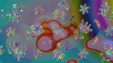 Küçük çiçekteki sevimli çiçek deseni. Bir sürü mavi soyut çiçekli tropikal eskiz deseni. Varicoloblue raster çizimi.