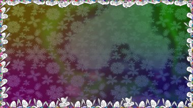 Sevimli çiçek raster deseni. Yeşil renkli çiçekler. Kusursuz Renksiz Bahar Temalı Kusursuz Arkaplan. Düz Çiçek Elementleri Tasarımı.